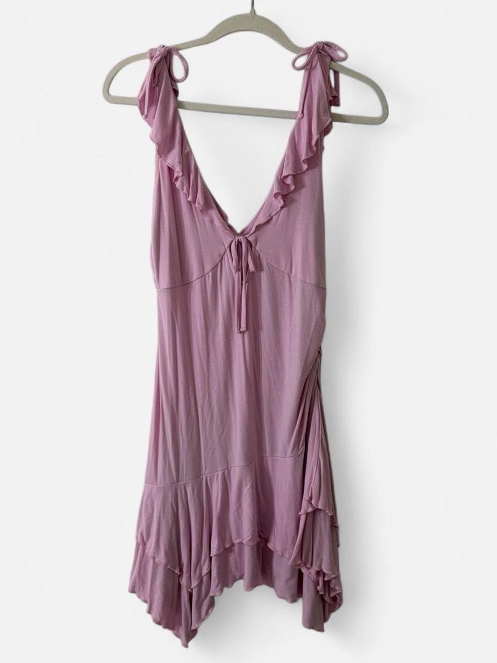 wild fable Dusty Rose Ruffle Tie-Shoulder Swim Cover-Up